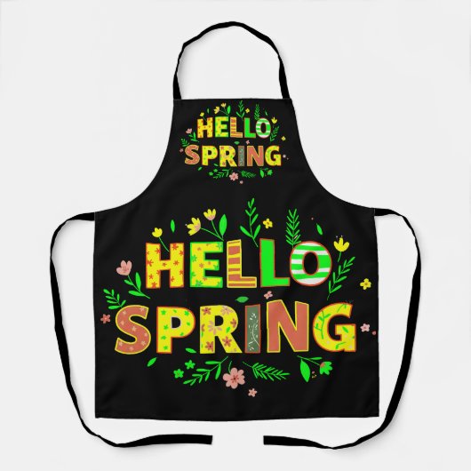 Hallo Frühling Schürze (Vorderseite)