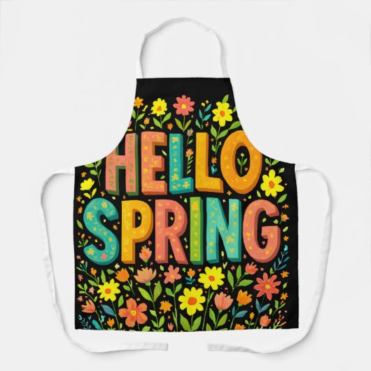 Hallo Frühling Schürze (Vorderseite)