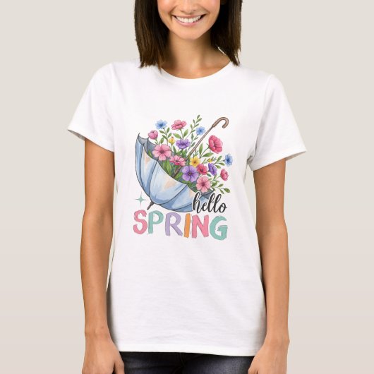 Hallo Frühling T-Shirt (Vorderseite)
