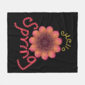 Hallo Frühling - Texturierte rosa und orangefarben Fleecedecke (Vorderseite (Horizontal))
