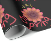 Hallo Frühling - Texturierte rosa und orangefarben Geschenkpapier (Rolleneckpunkt)