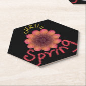 Hallo Frühling - Texturierte rosa und orangefarben Untersetzer (angewinkelt)