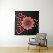 Hallo Frühling - Texturierte rosa und orangefarben Wandteppich (Beispiel (Horizontal))