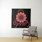 Hallo Frühling - Texturierte rosa und orangefarben Wandteppich (Beispiel)