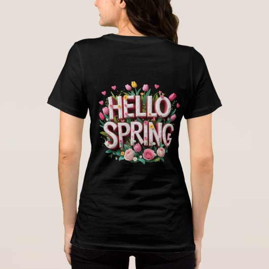 Hallo Frühling Tri-Blend Shirt (Rückseite)