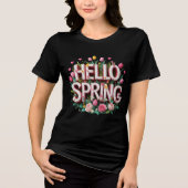 Hallo Frühling Tri-Blend Shirt (Vorderseite)