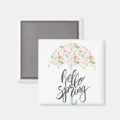 Hallo Frühling Umbrella Magnet (Vorderseite/Rückseite)