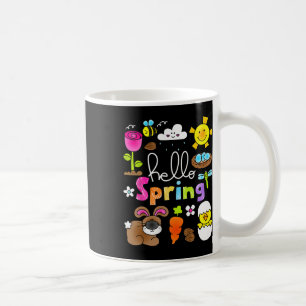 Hallo Frühling und Ostern Bunny Rabbit Kinder Mädc Kaffeetasse