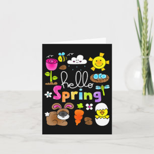 Hallo Frühling und Ostern Bunny Rabbit Kinder Mädc Karte