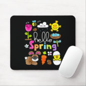 Hallo Frühling und Ostern Bunny Rabbit Kinder Mädc Mousepad (Mit Mouse)