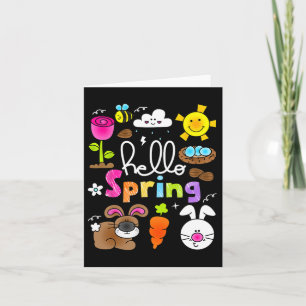 Hallo Frühling und Ostertag 2025 Bunny Rabbit Spri Karte