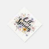 Hallo Frühling Zitat Serviette (Ecke)