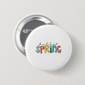 Hallo Frühlingsblume Frohe Ostern Floral Mama Pfla Button (Vorne & Hinten)