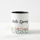 Hallo Frühlingsblumen-Tasse Tasse (Zentrum)
