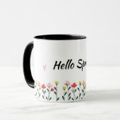 Hallo Frühlingsblumen-Tasse Tasse (Vorderseite Links)
