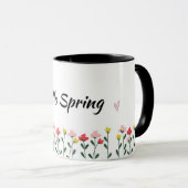 Hallo Frühlingsblumen-Tasse Tasse (VorderseiteRechts)