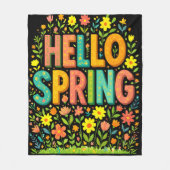 Hallo Frühlingspause Fleecedecke (Vorderseite)