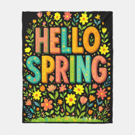 Hallo Frühlingspause Fleecedecke