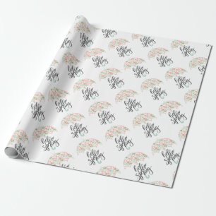 Hallo Frühlingsregenschirm Geschenkpapier