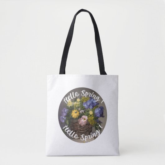 Hallo Frühlingsschild Tasche (Vorderseite)