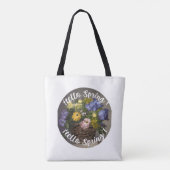 Hallo Frühlingsschild Tasche (Rückseite)