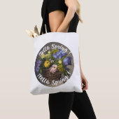 Hallo Frühlingsschild Tasche (Von Nahem)
