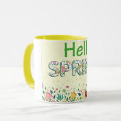 Hallo Frühlingstasse Tasse (Vorderseite Links)