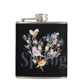 Hallo Frühlingsvögel Flachmann (Vorderseite)