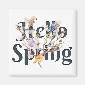 Hallo Frühlingsvögel Magnet (Vorne)