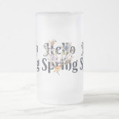 Hallo Frühlingsvögel Mattglas Bierglas (Mittel)