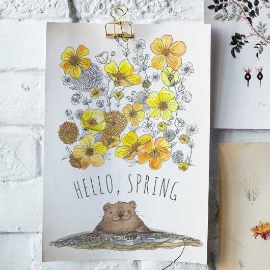 Hallo, Frühlingszeitschrift Poster