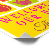 Hallo Frühlingtulis hellrosa Eingangshalle Poster (Ecke)
