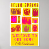 Hallo Frühlingtulis hellrosa Eingangshalle Poster (Vorne)