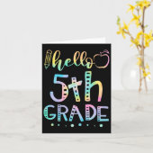 Hallo Fünfte Klasse 5th Grade Byck to School Teach Karte (Gelbe Blume)