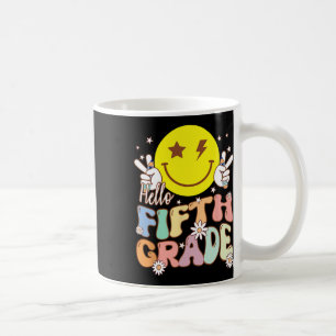 Hallo Fünfte Klasse Hippie Smile Gesicht 5. Klasse Kaffeetasse