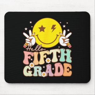 Hallo Fünfte Klasse Hippie Smile Gesicht 5. Klasse Mousepad