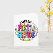 Hallo Fünfte Klasse Team 5. Klasse zurück zur Schu Karte (Gelbe Blume)