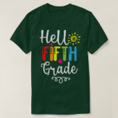 Hallo Fünfte Klasse zurück zum ersten Schullehrer T-Shirt (Design vorne)