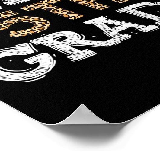 Hallo Fünfte Klasse zurück zur Schule 1. Leopard-T Poster (Ecke)