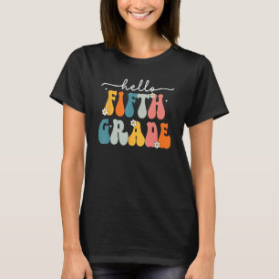 Hallo Fünfte Klasse Zurück zur Schule 5. Klasse Le T-Shirt