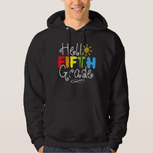 Hallo Fünfte Klasse zurück zur Schule 5. Lehrerin Hoodie