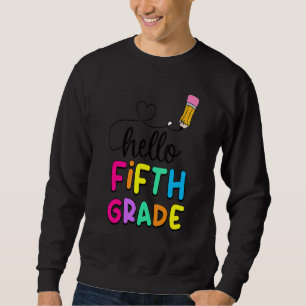 Hallo Fünfte Lehrer der Klasse Kinder zurück in di Sweatshirt