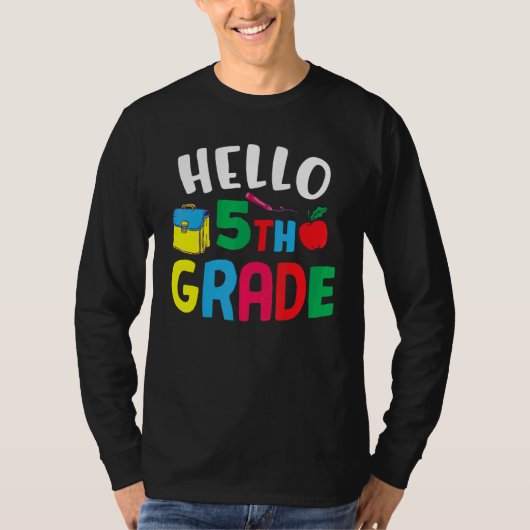 Hallo Fünfte Stufe Niedlich 5. Stufe 1 T-Shirt (Vorderseite)