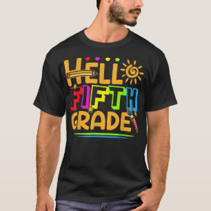 Hallo Fünftes Shirt 5. Klasse Zurück zur Schule T