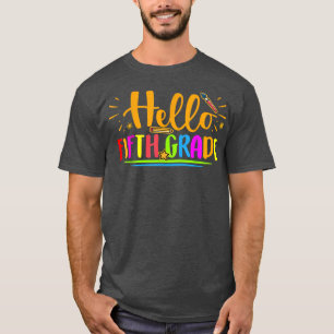 Hallo Fünftes Shirt 5. Klasse Zurück zur Schule T
