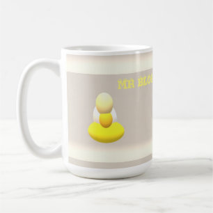 Hallo Funny Gruß MR Blob gelbe Farbe Sahne Kaffeetasse