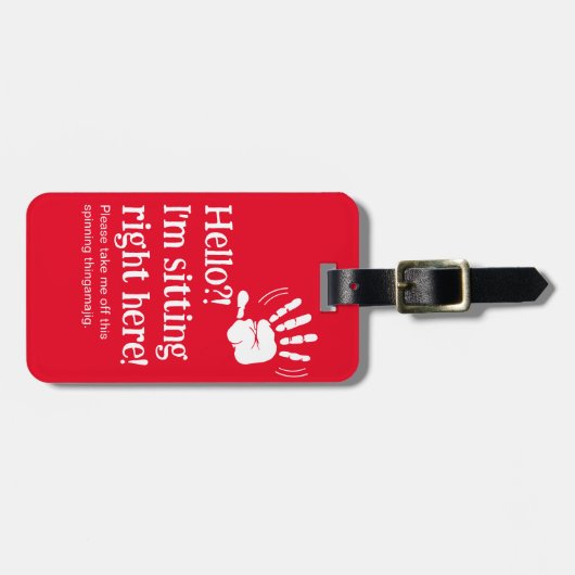 Hallo Funny? Ich bin genau hier Gepäckanhänger (Vorderseite horizontal)