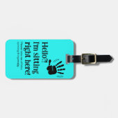 Hallo Funny? Ich bin genau hier Gepäckanhänger (Vorderseite horizontal)