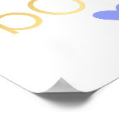 Hallo für kleine Jungs - Blau - Poster (Ecke)