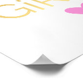 Hallo für kleine Mädchen - Pink - Poster (Ecke)